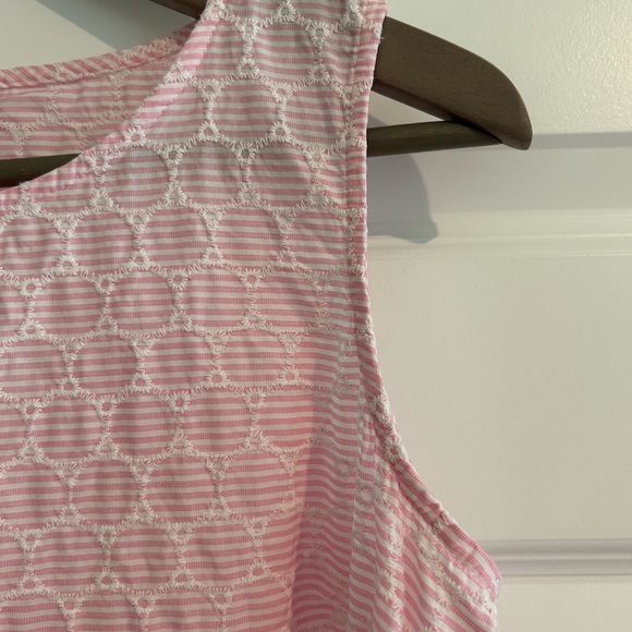 Talbots Sleeveless Top Pink White Stripes Size M - Picture 5 of 10